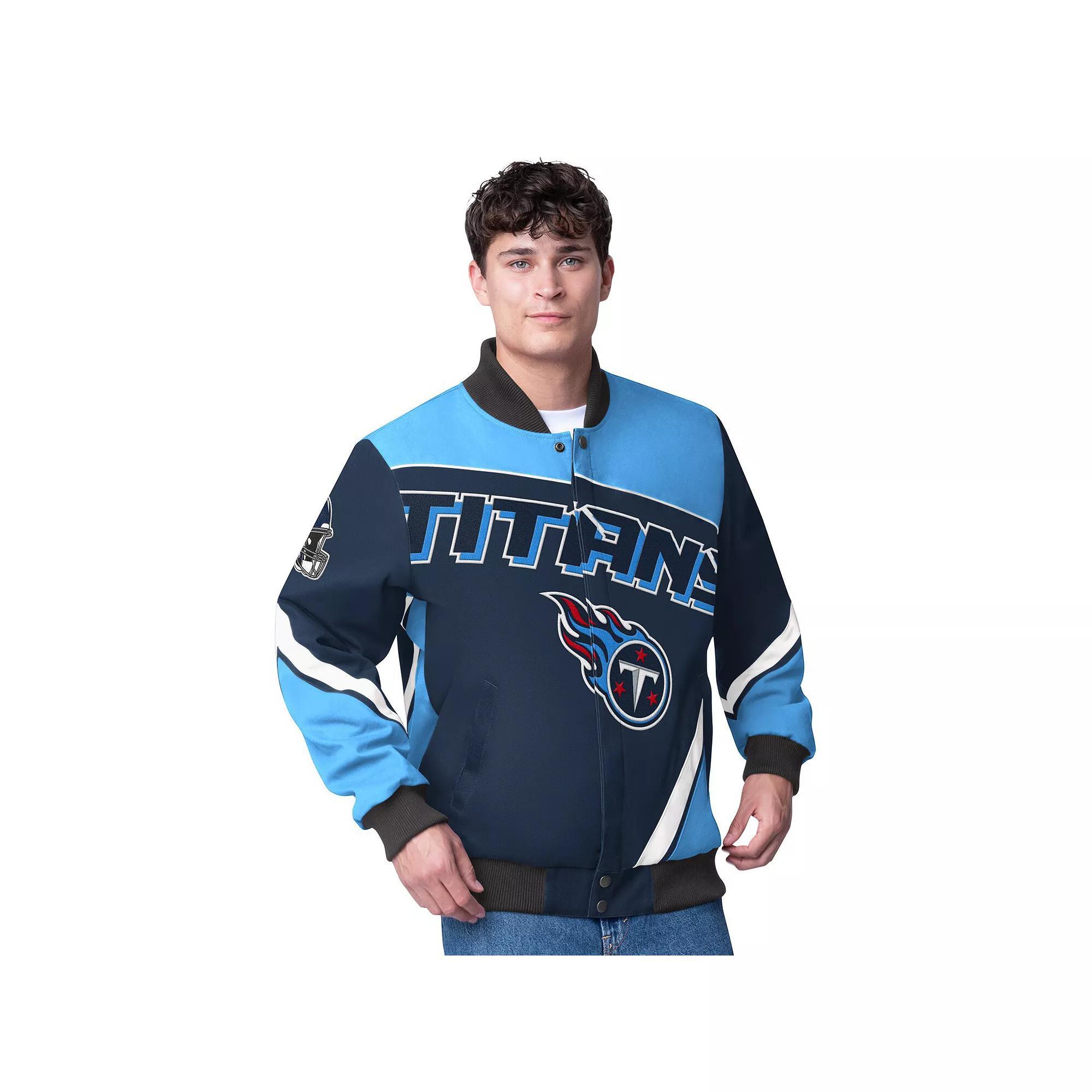 Men's G-III Extreme  Navy Tennessee Titans Maximum Racing Full-Zip Jacket, Size: XL, Blue Product Image