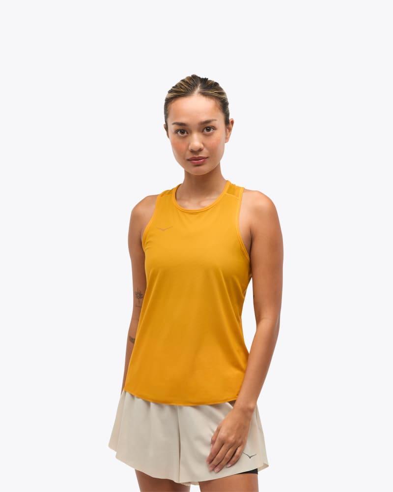 HOKA Women's Airolite Run Tank Top in Black, Size XXL Product Image