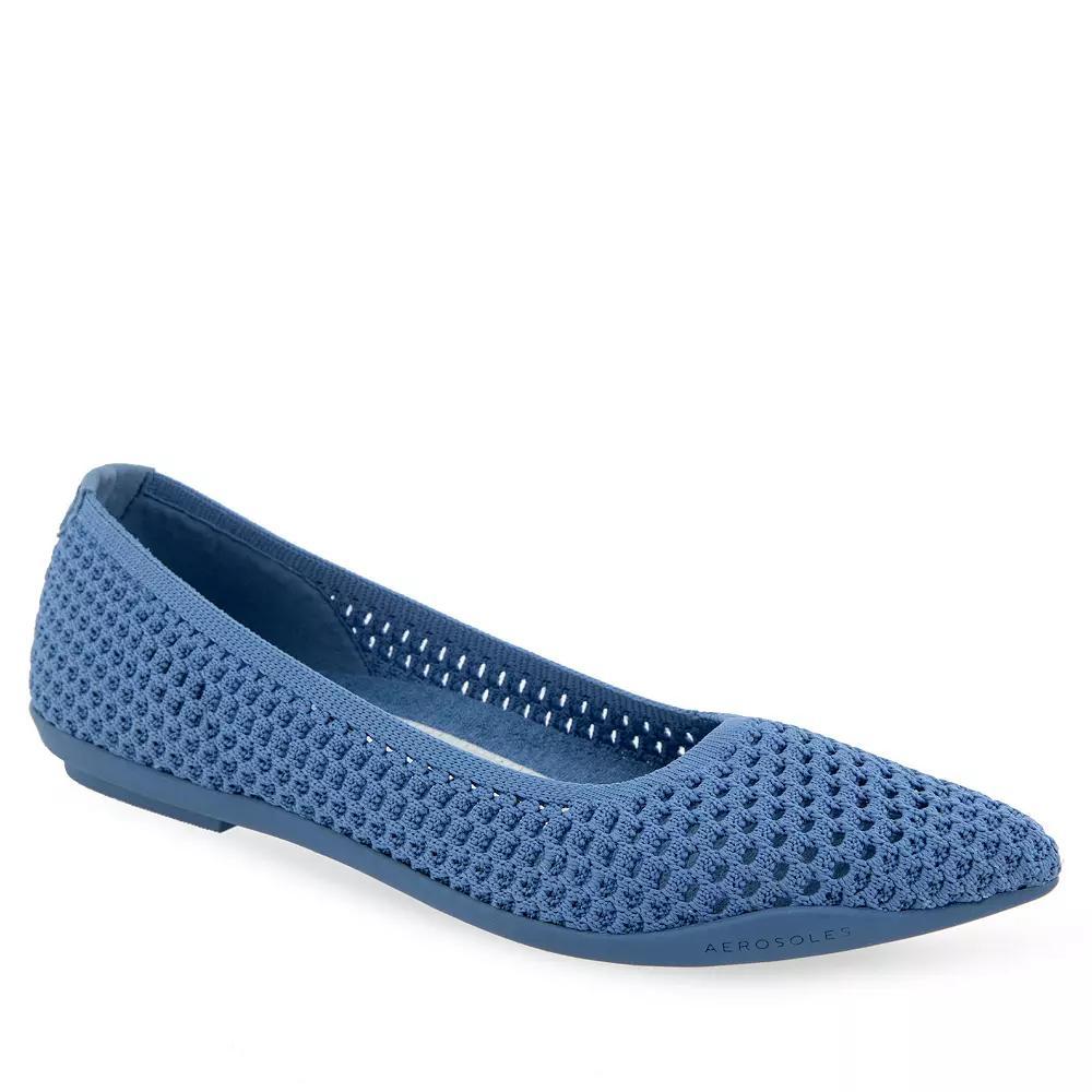 Aerosoles Danielle Women's Knit Ballet Flats, Size: 5.5 Medium, Blue Jean Product Image