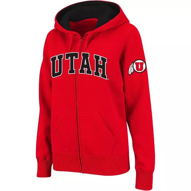 Women's Stadium Athletic Red Utah Utes Arched Name Full-Zip Hoodie, Size: Medium, Ute Red Product Image