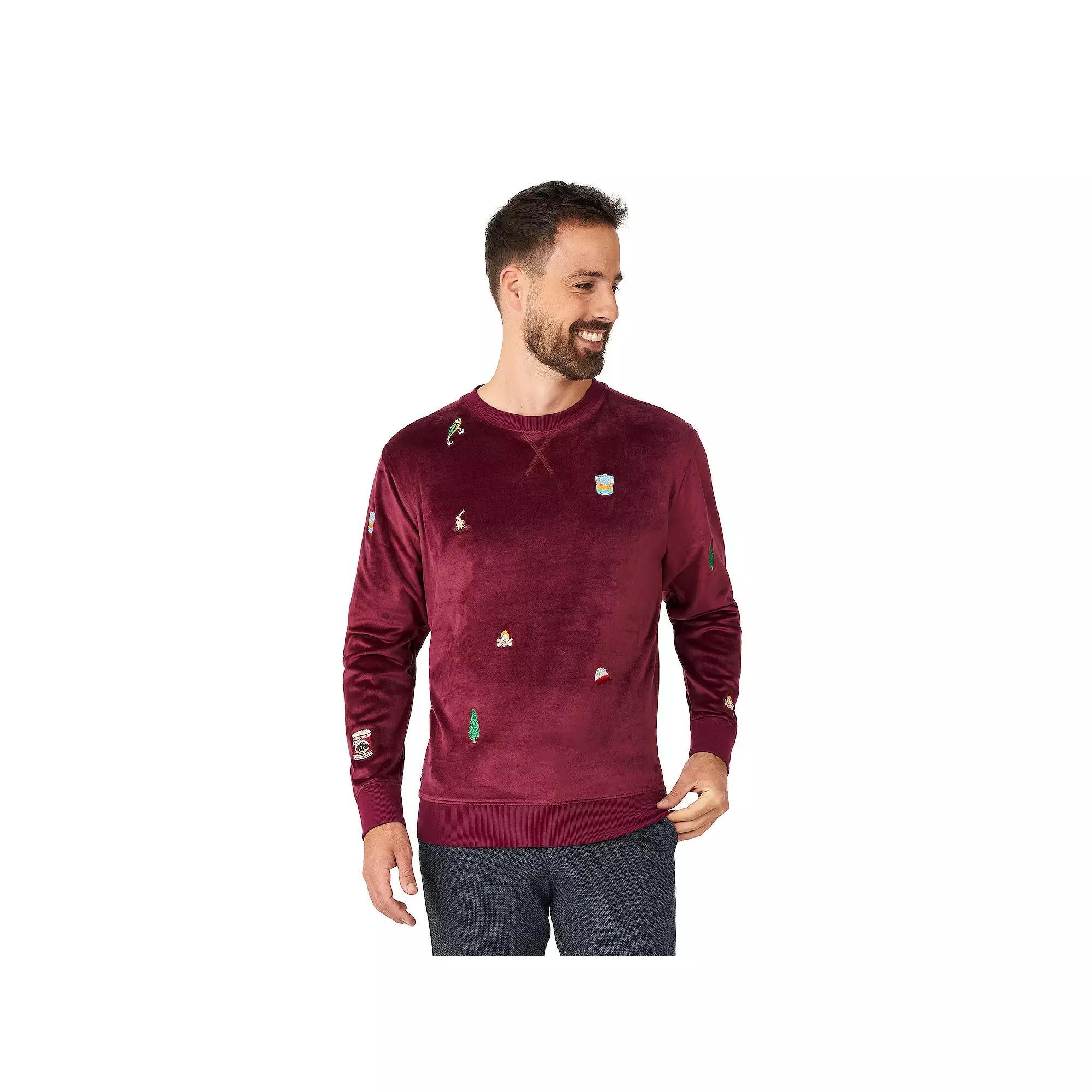 Men's Deluxe Sweater Christmas Icons, Size: Medium, Red Product Image