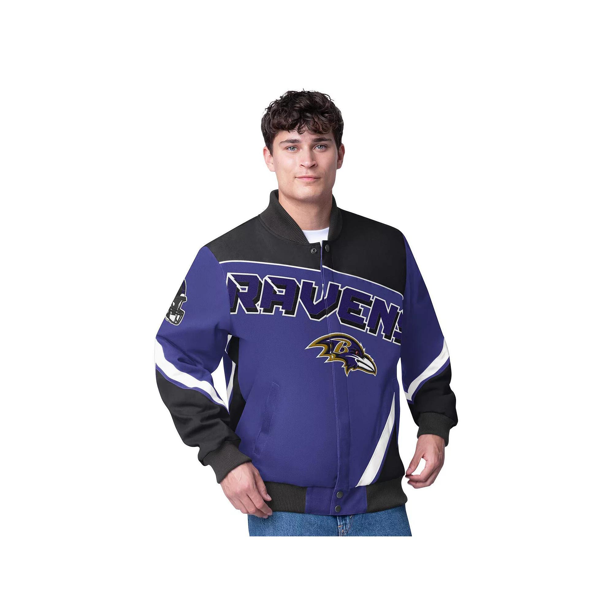 Men's G-III Extreme  Purple Baltimore Ravens Maximum Racing Full-Zip Jacket, Size: Large Product Image