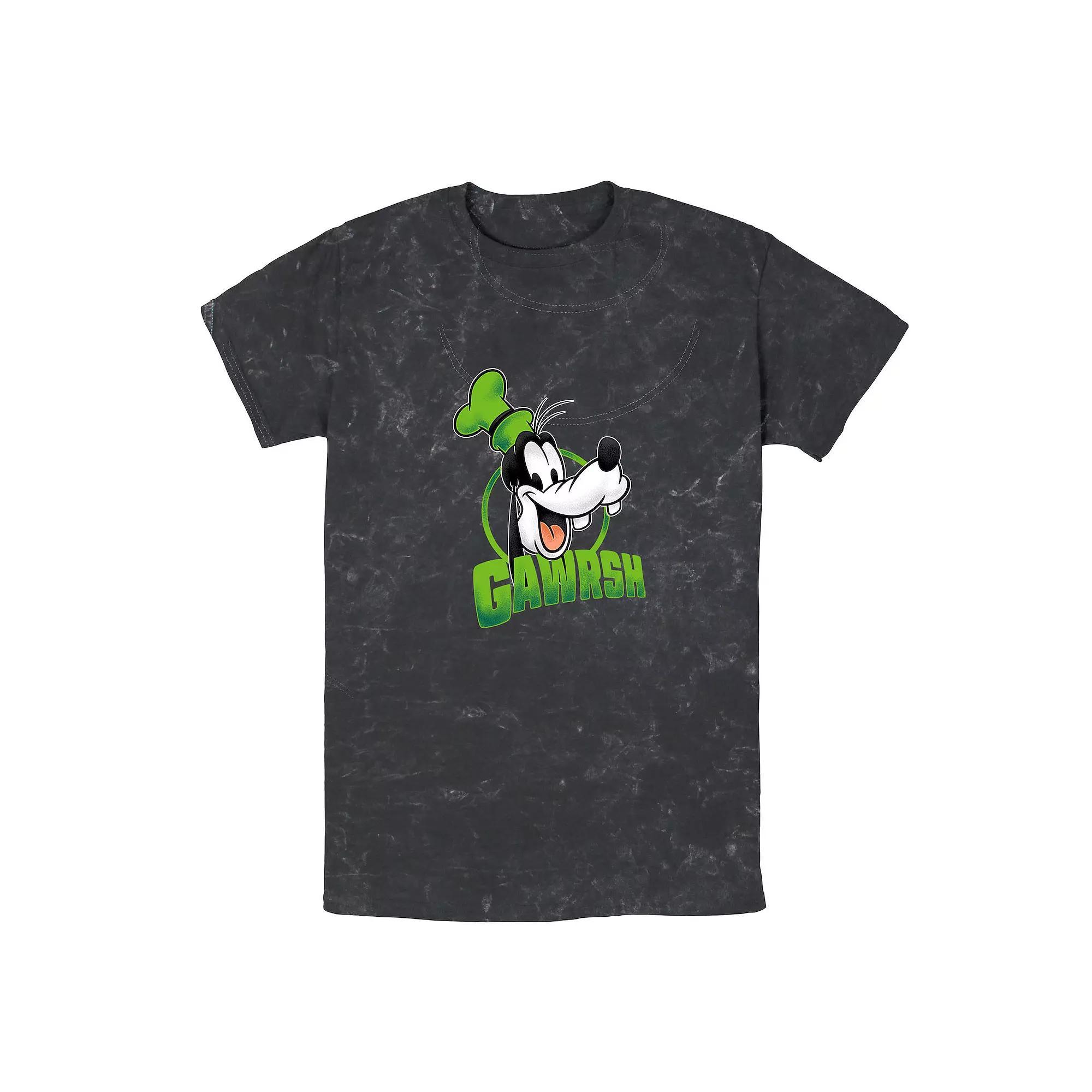Mens Disney Mickey And Friends Goofy Gawrsh Portrait Bomabrd Wash Tee Product Image
