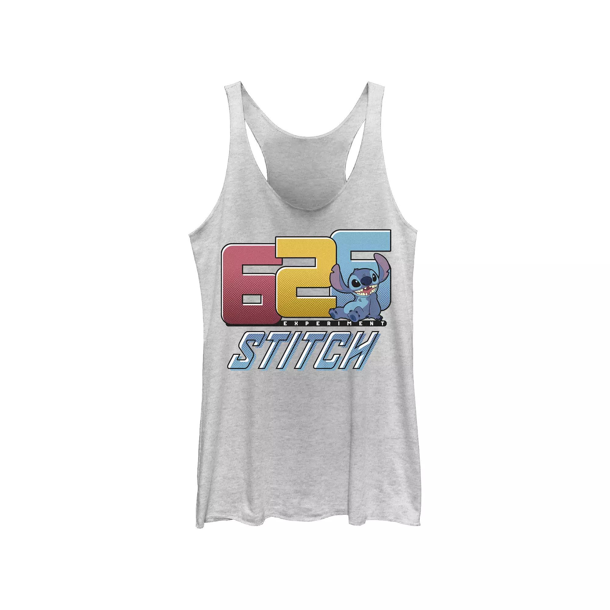 Disney's Lilo & Stitch Women's Experiment 626 Stitch Tri-Blend Racerback Tank Top, Girl's, Size: Small, White Grey Product Image