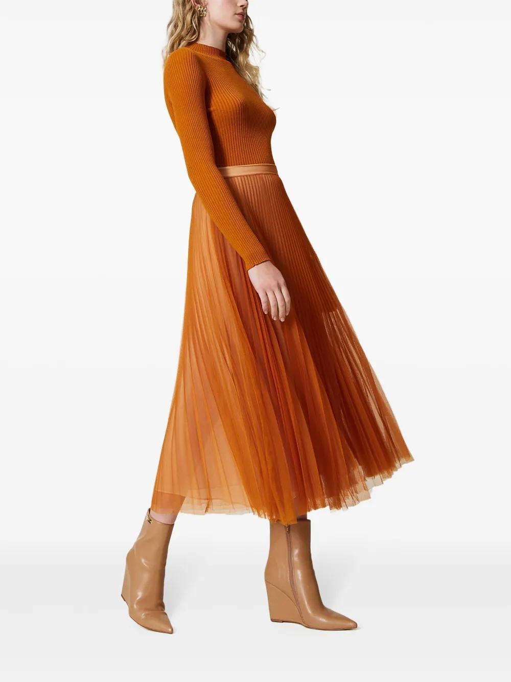 pleated tulle skirt Product Image
