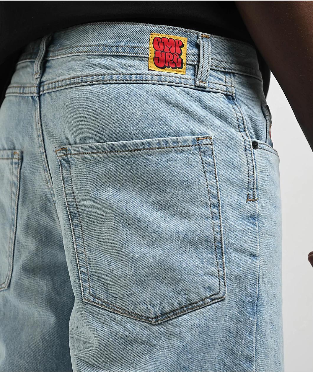 Empyre Scramble Grey Denim Skate Shorts Product Image