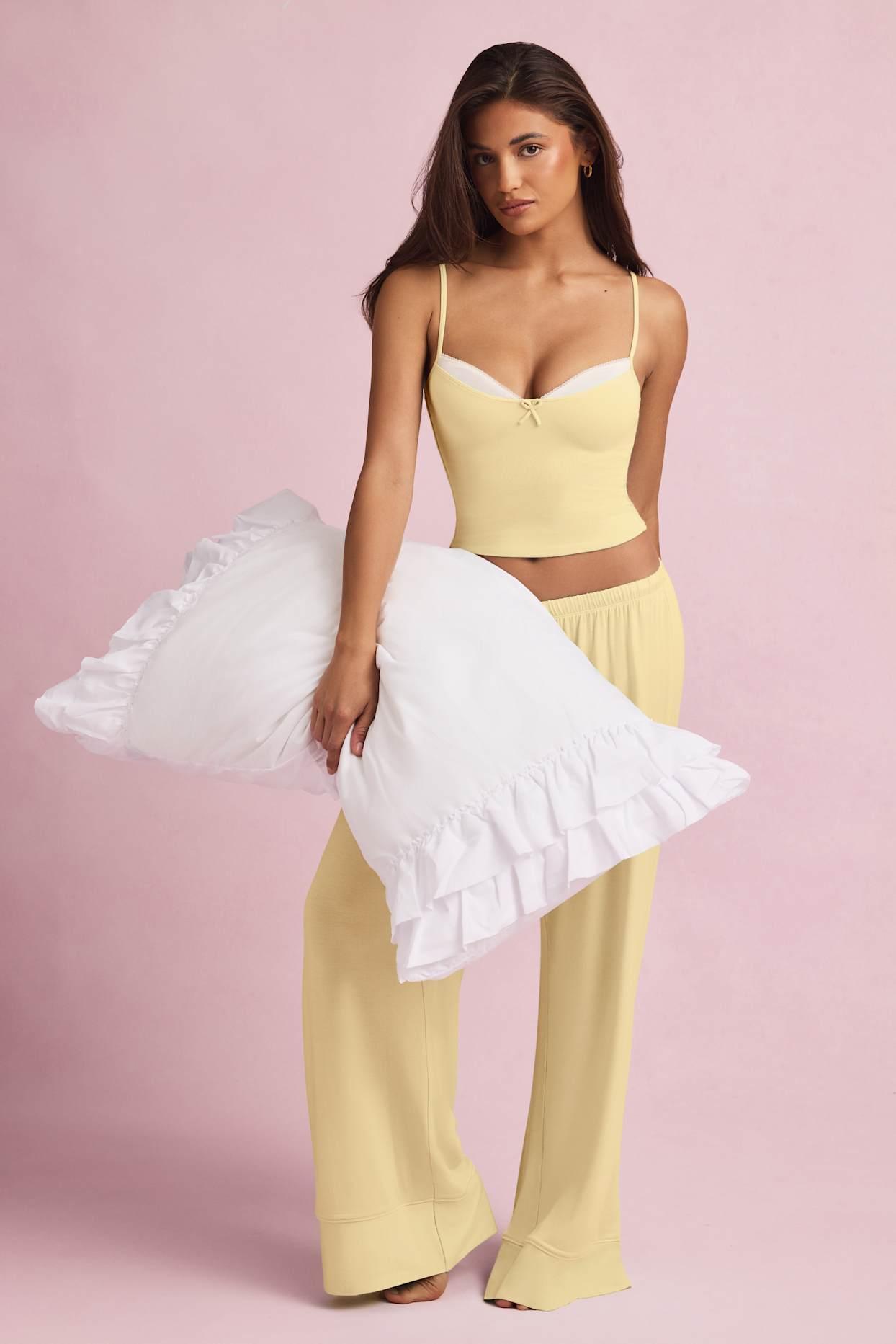Modal Camisole Pyjama Top in Baby Pink Product Image