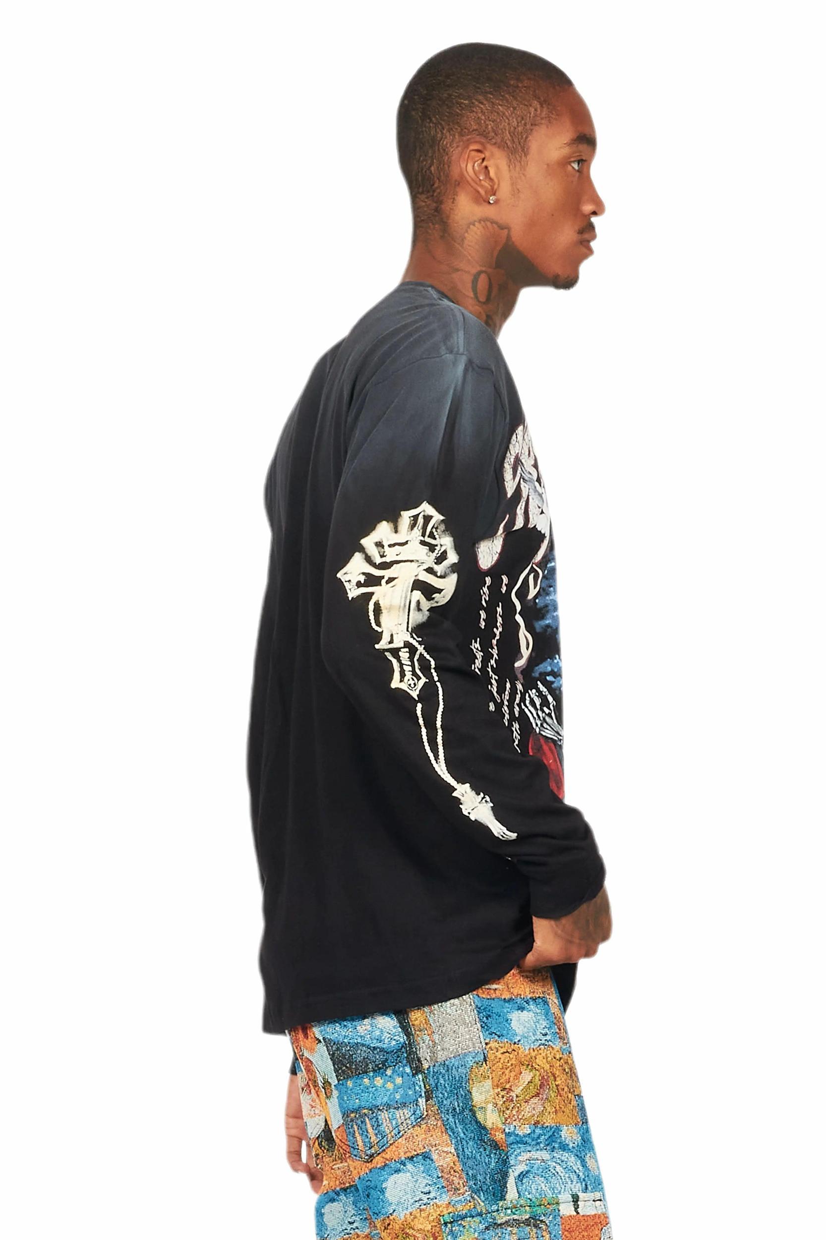 Danby Black Long Sleeve Graphic T-Shirt Male Product Image