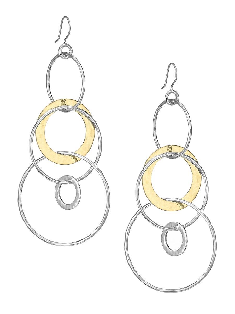 Jumbo Hammered Jet Set Earrings in Chimera Product Image