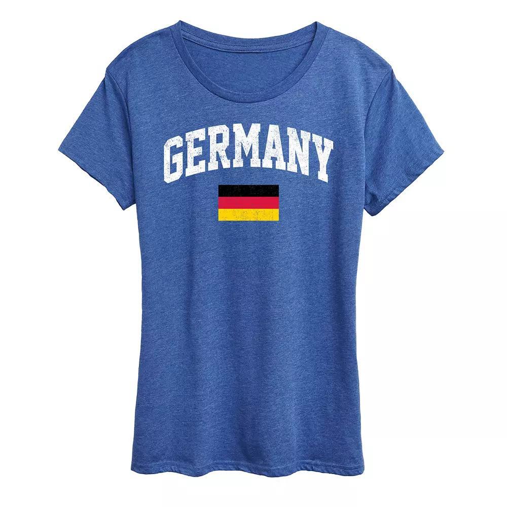 Womens Germany Flag Graphic Tee Grey Blue Product Image