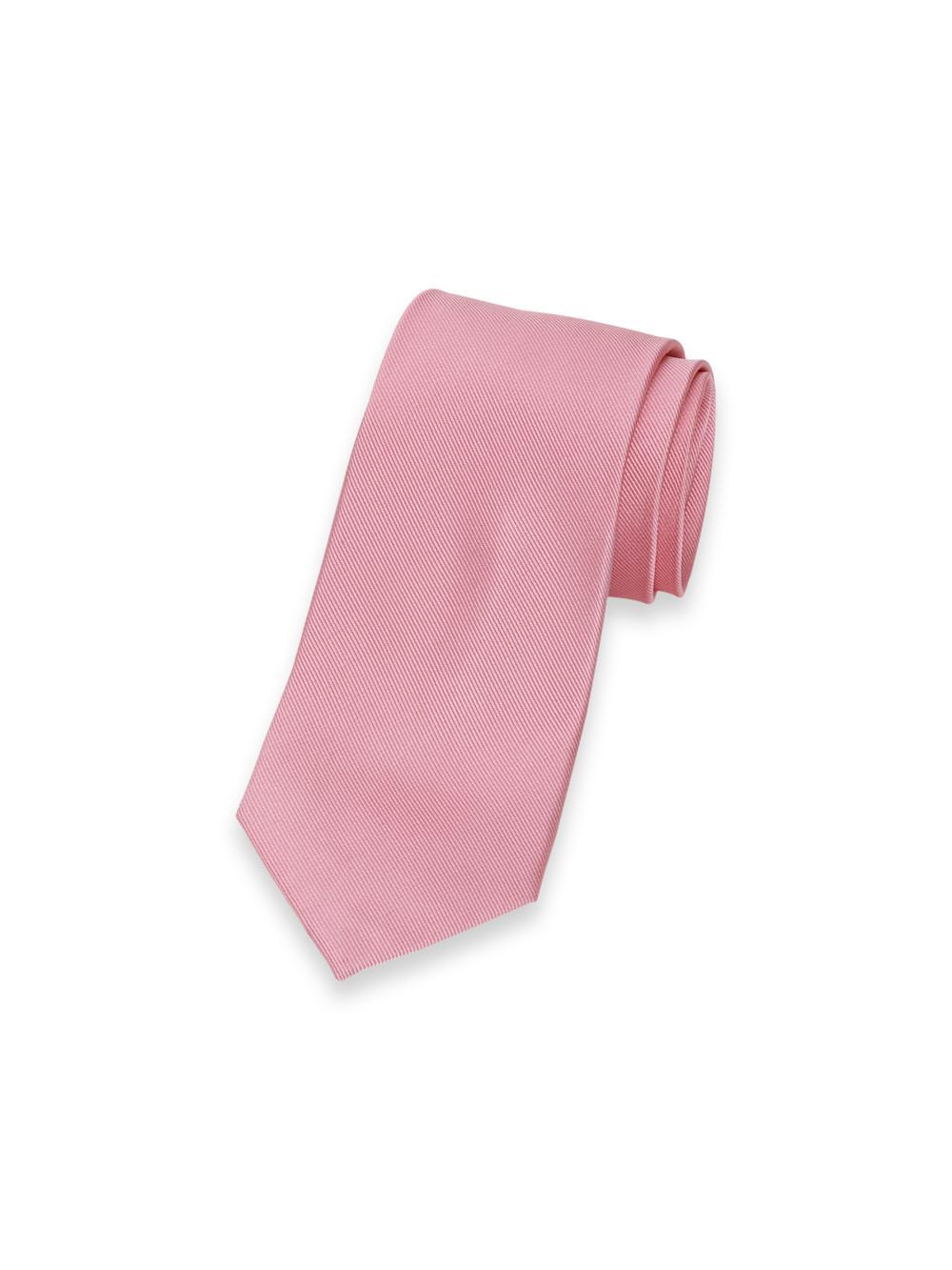 Solid Twill Woven Silk Tie - Pink Product Image