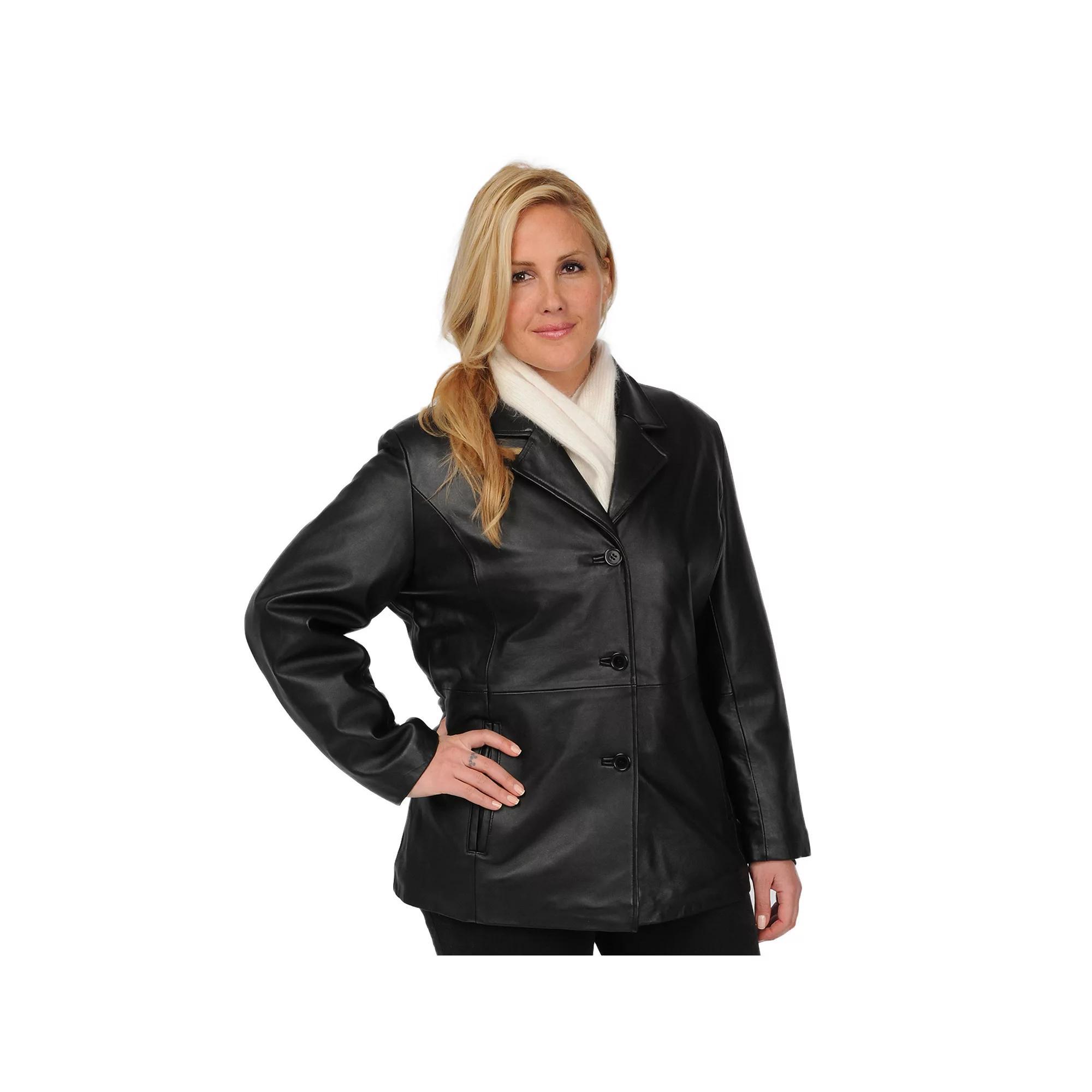Plus Size Excelled Leather Jacket, Women's, Size: 3XL, Black Product Image