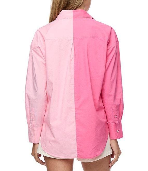Flag and Anthem Savona Long Sleeve Color Block Oversized Woven Shirt Product Image