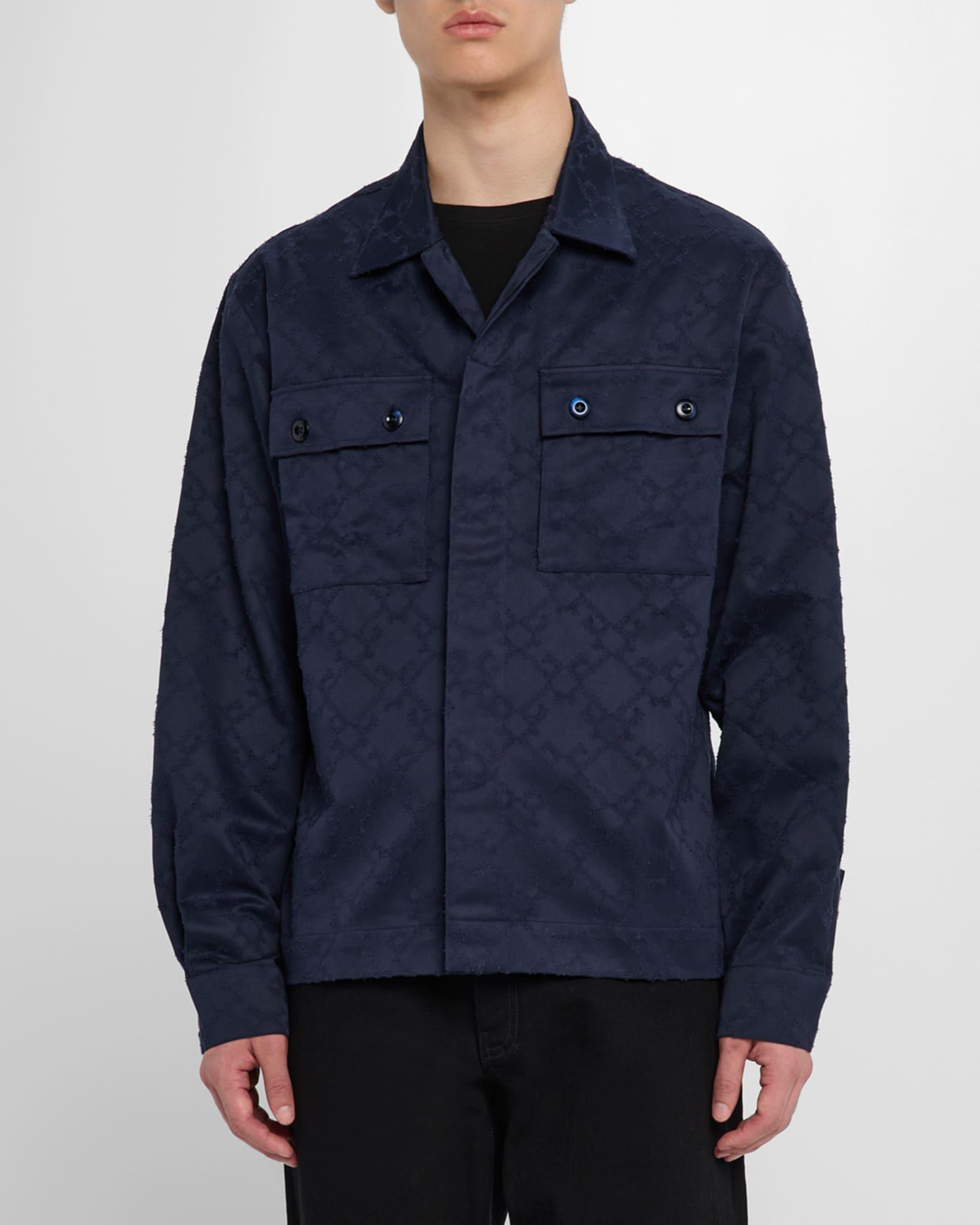 Men's Monogram Jacquard Button-Down Shirt Product Image