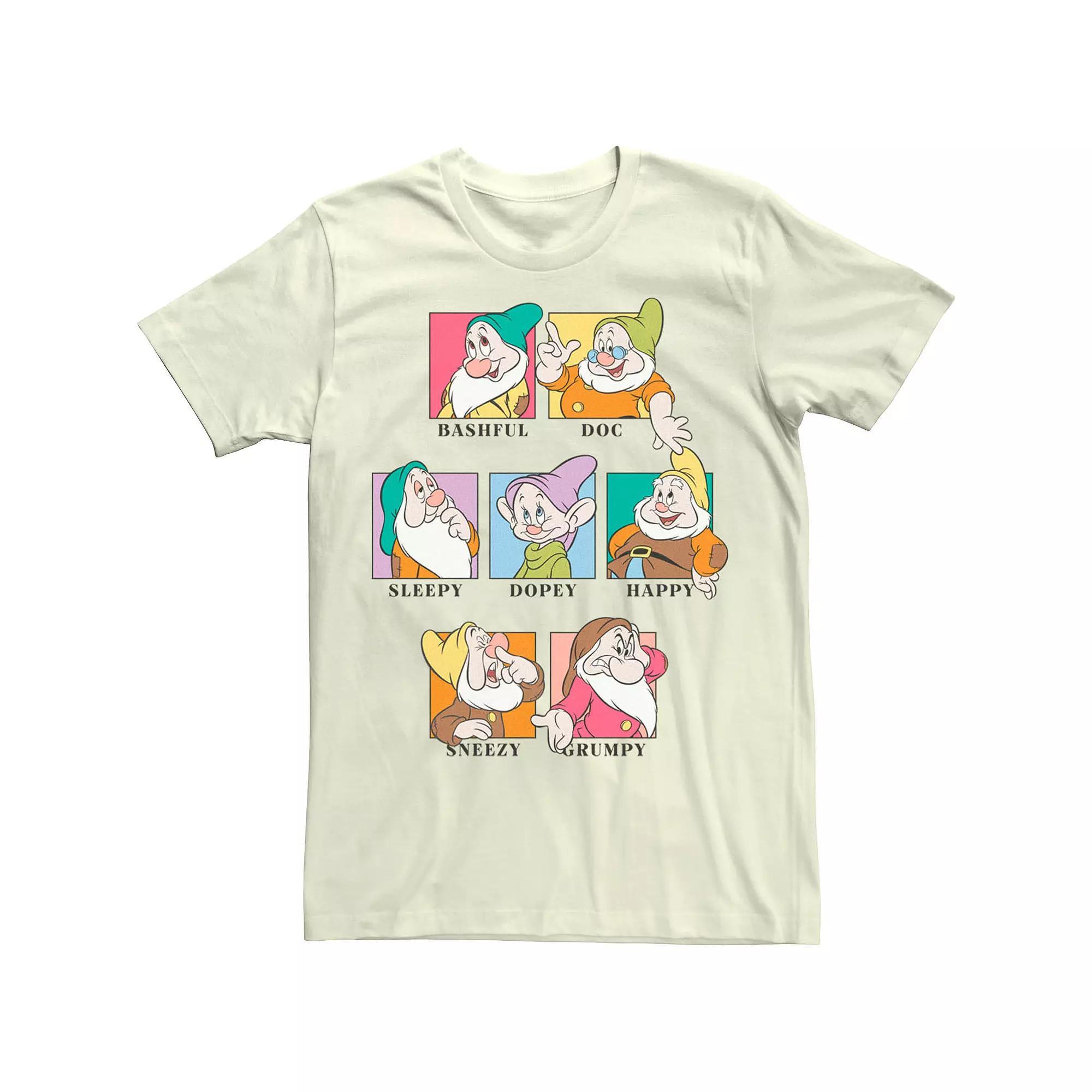 Men's Disney Princess 7 Dwarfs Vintage Tee, Size: 3XL, Natural Product Image