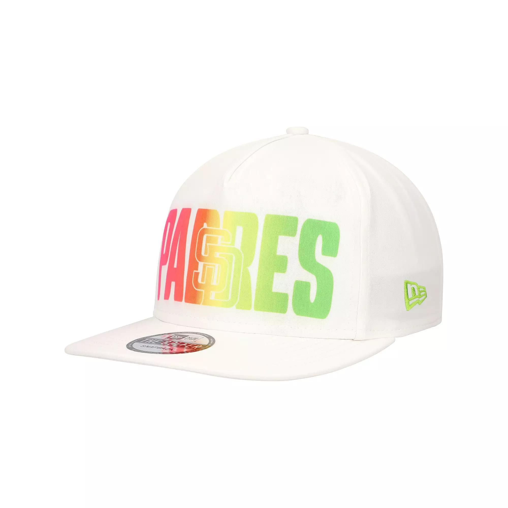 Men's New Era White San Diego Padres Spring Spectrum Golfer Snapback Hat Product Image