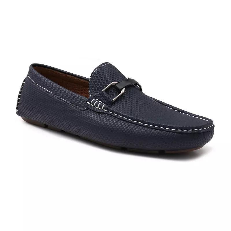 Aston Marc Men's Embossed Loafers, Size: 9, Red Product Image