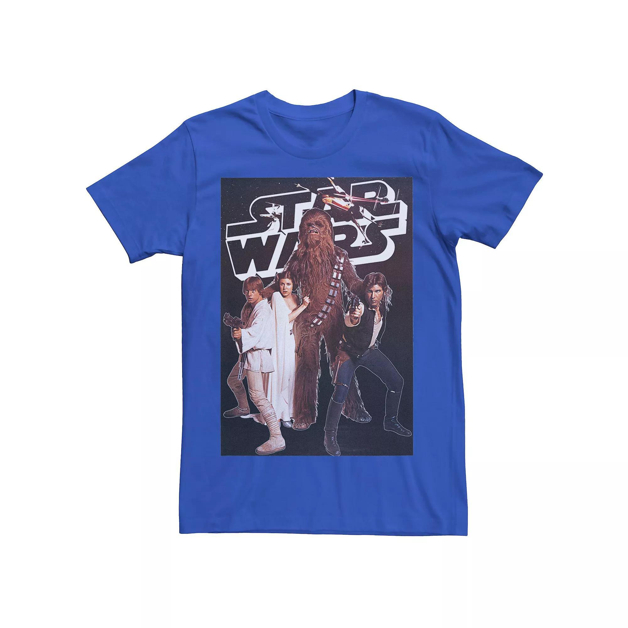 Men's Star Wars Vintage Group Poster Tee, Size: Small, Red Product Image