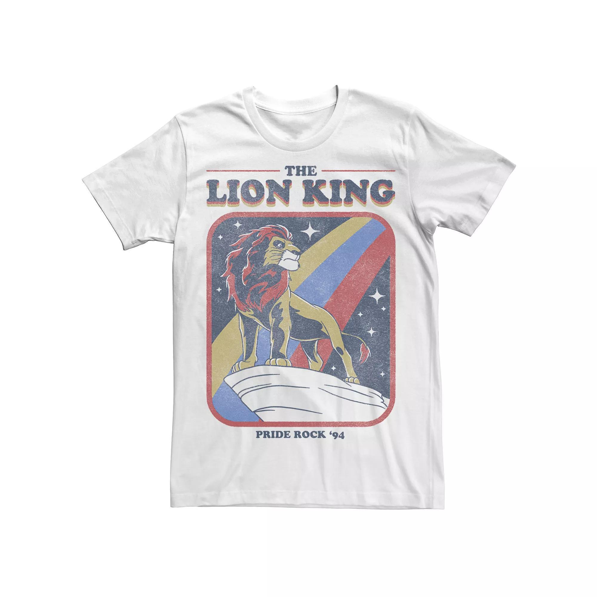 Disney's Lion King Vintage Simba Stripes Men's Graphic Tee, Size: Medium, White Product Image