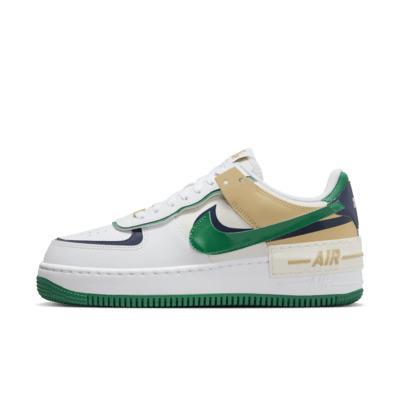 Nike Womens Nike Air Force 1 Shadow - Womens Shoes White/Midnight Navy/Malachite Product Image