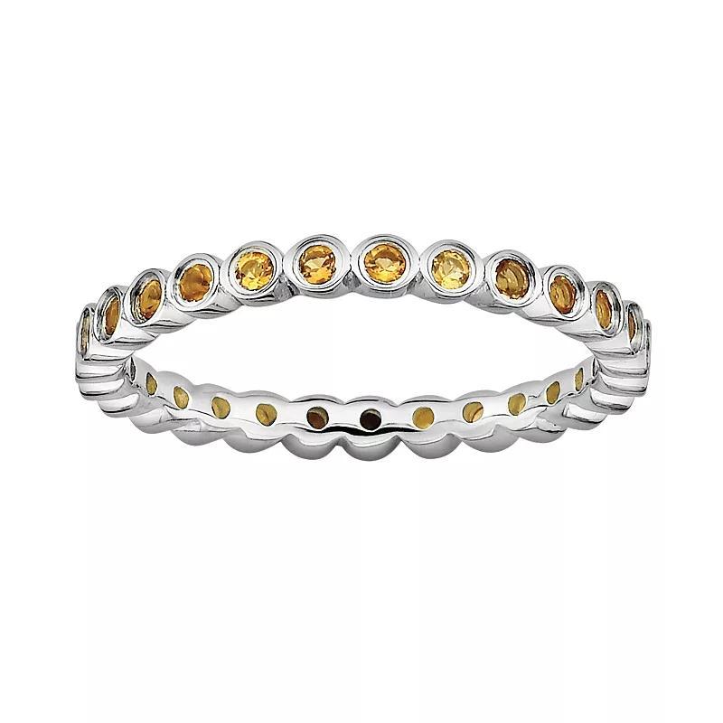 Stacks & Stones Sterling Silver Citrine Stack Ring, Womens Product Image