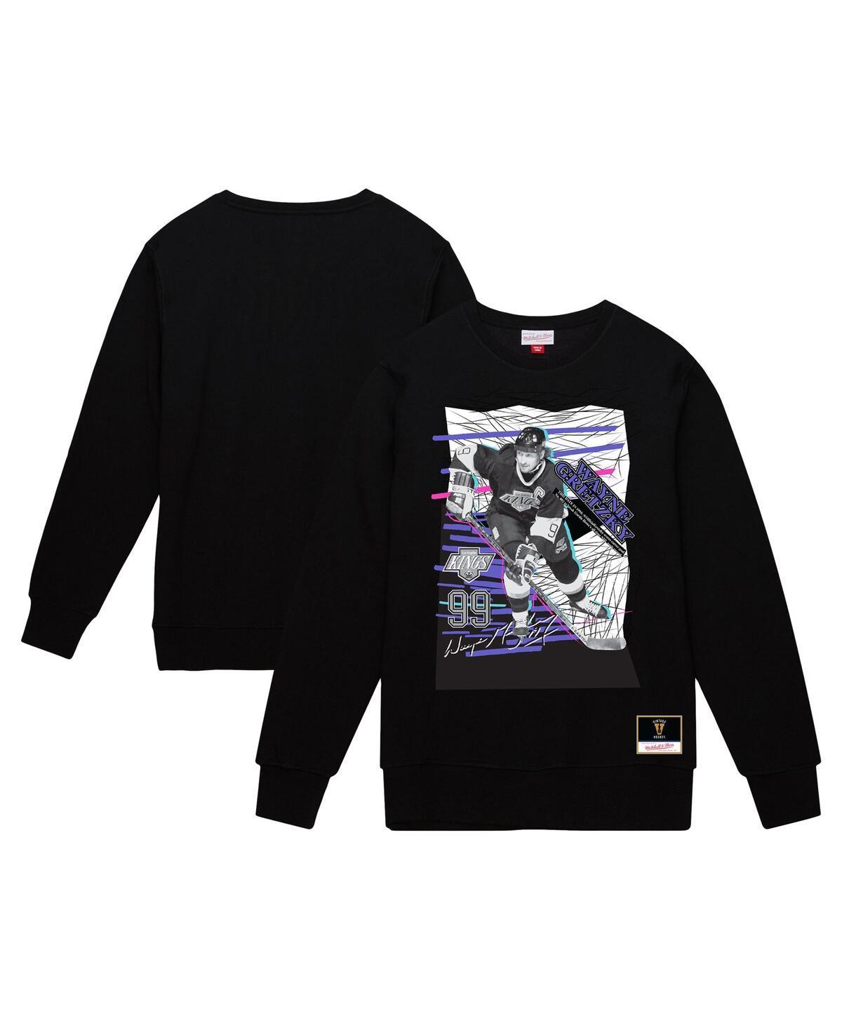 Men's Mitchell & Ness Wayne Gretzky Black Los Angeles Kings Streak Pullover Sweatshirt, Size: 2XL, Kgs Black Product Image