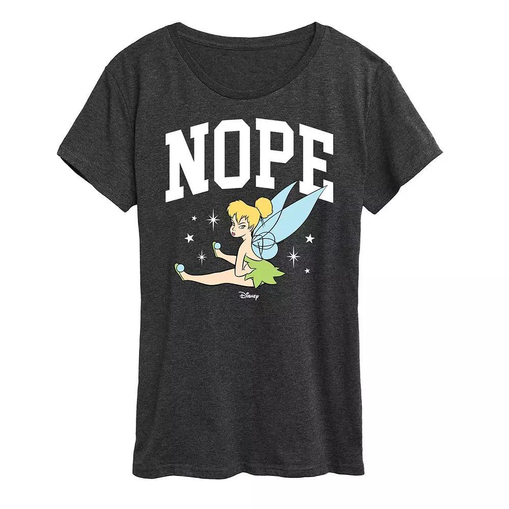 Disney's Tinker Women's Bell Nope Graphic Tee, Girl's, Size: XXL, Heather Grey Product Image