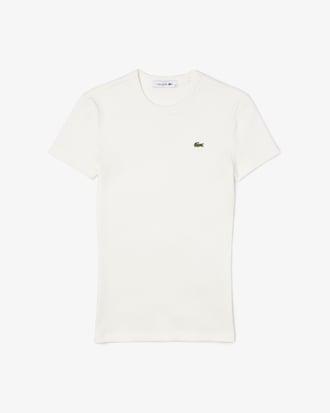 Slim Fit Ribbed Cotton T-shirt Product Image