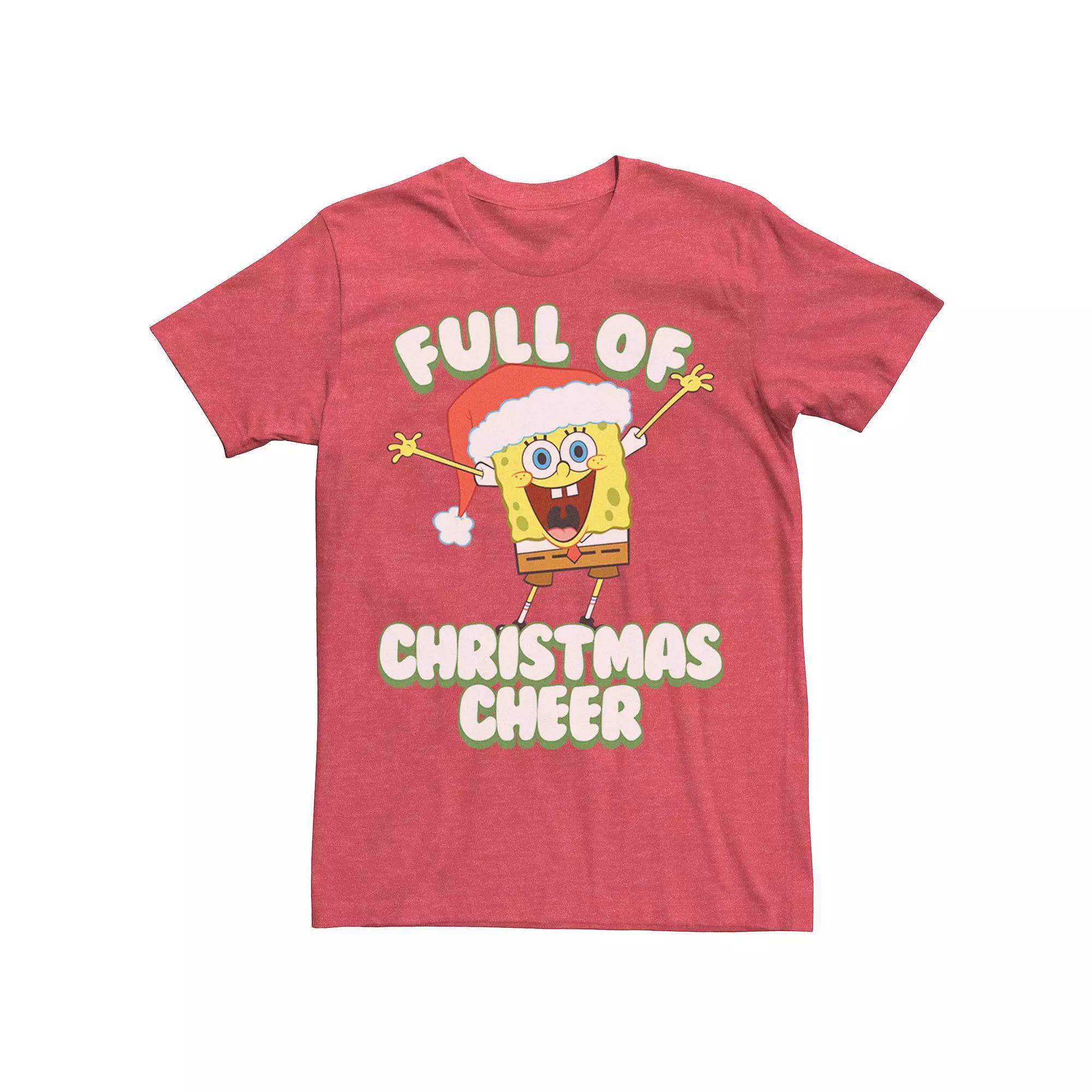 Men's SpongeBob SquarePants Full of Cheer Tee, Size: Large, Navy Grey Product Image