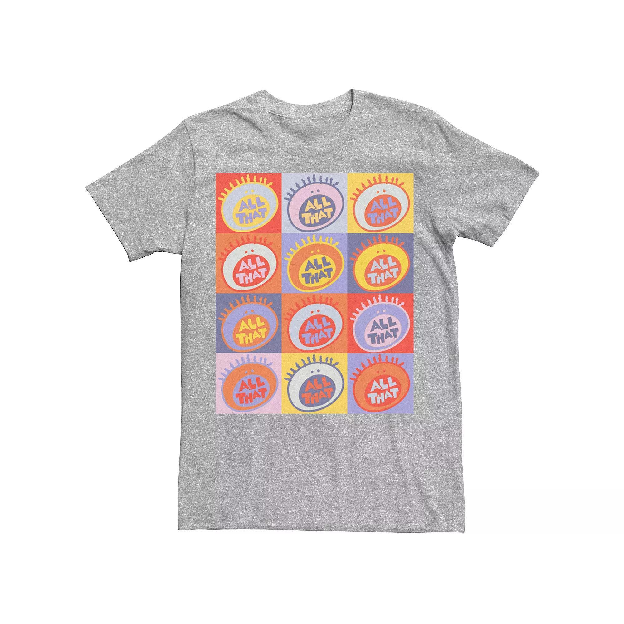 Men's Nickelodeon All That Classic Vintage Logo Tee, Size: Large, Royal Grey Product Image