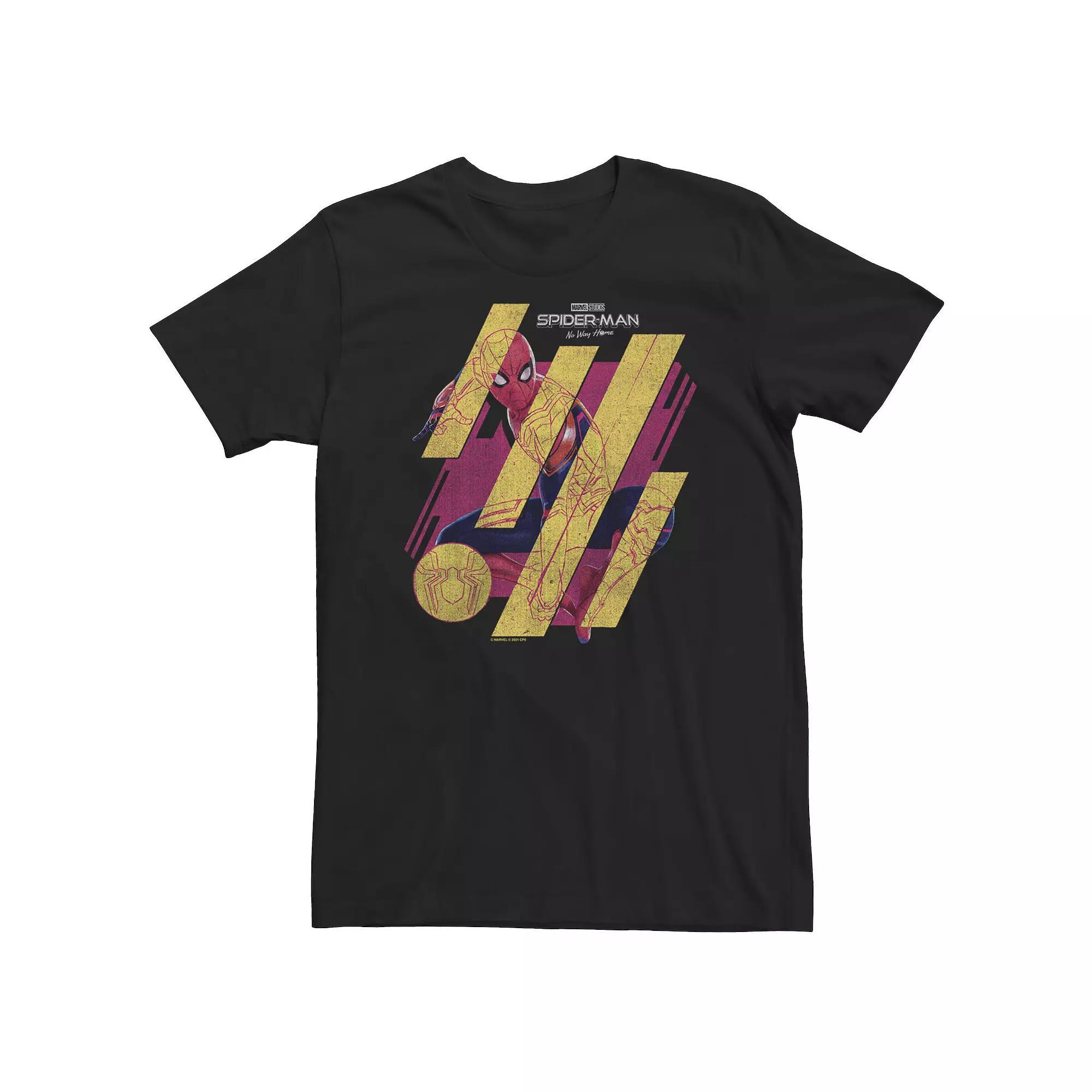 Big & Tall Marvel Spider-Man No Way Home Abstract Portrait Tee, Men's, Size: Large Tall, Black Product Image