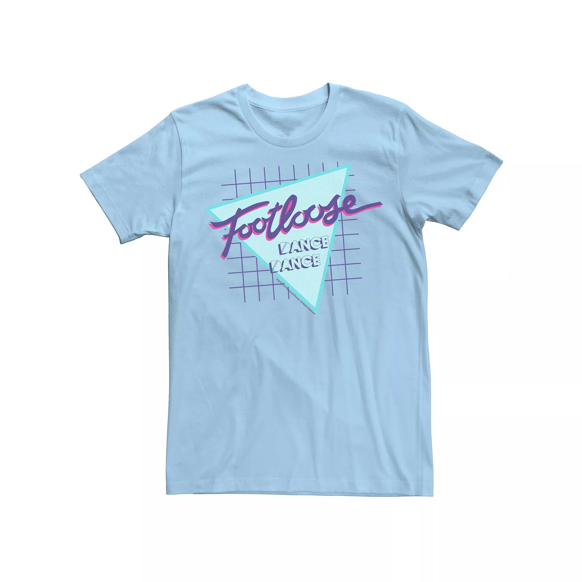Men's Footloose Dance Dance 80's Logo Tee, Size: XXL, Light Blue Product Image