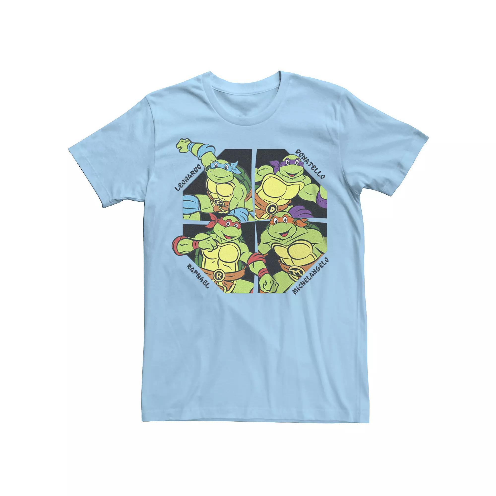 Men's Teenage Mutant Ninja Turtles Main Guys Graphic Tee, Size: Small, Light Blue Product Image