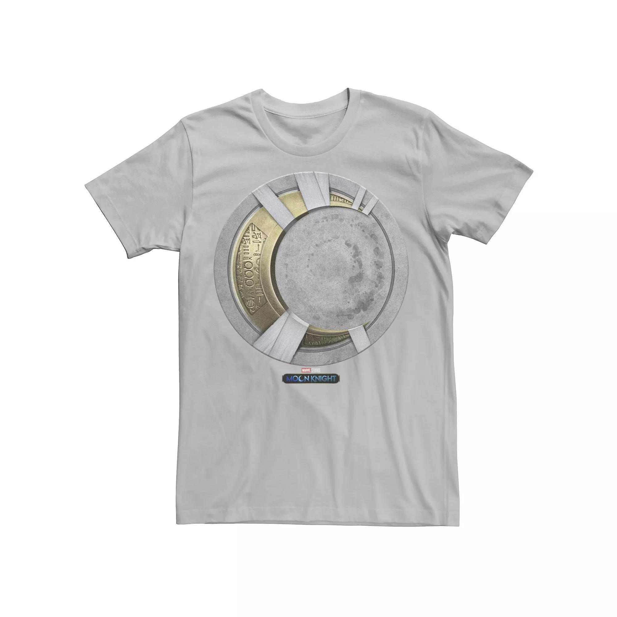 Men's Marvel Moon Knight Moon Gold Icon Tee, Size: XS, Silver Product Image
