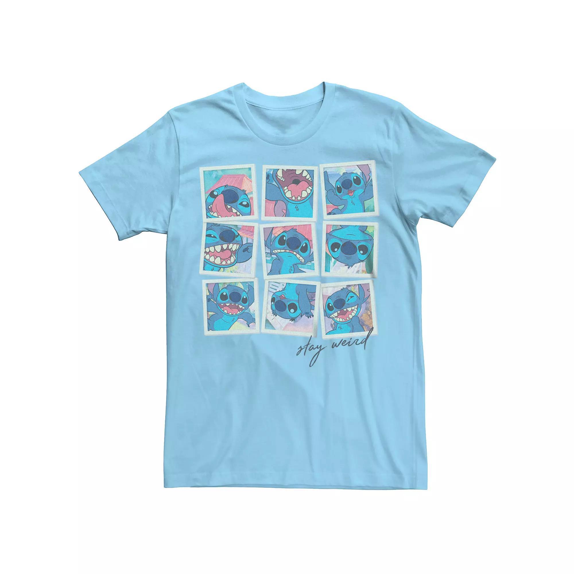 Disney's Lilo & Stitch Men's Stay Weird And Make Silly Faces Tee, Size: XXL, Light Blue Product Image