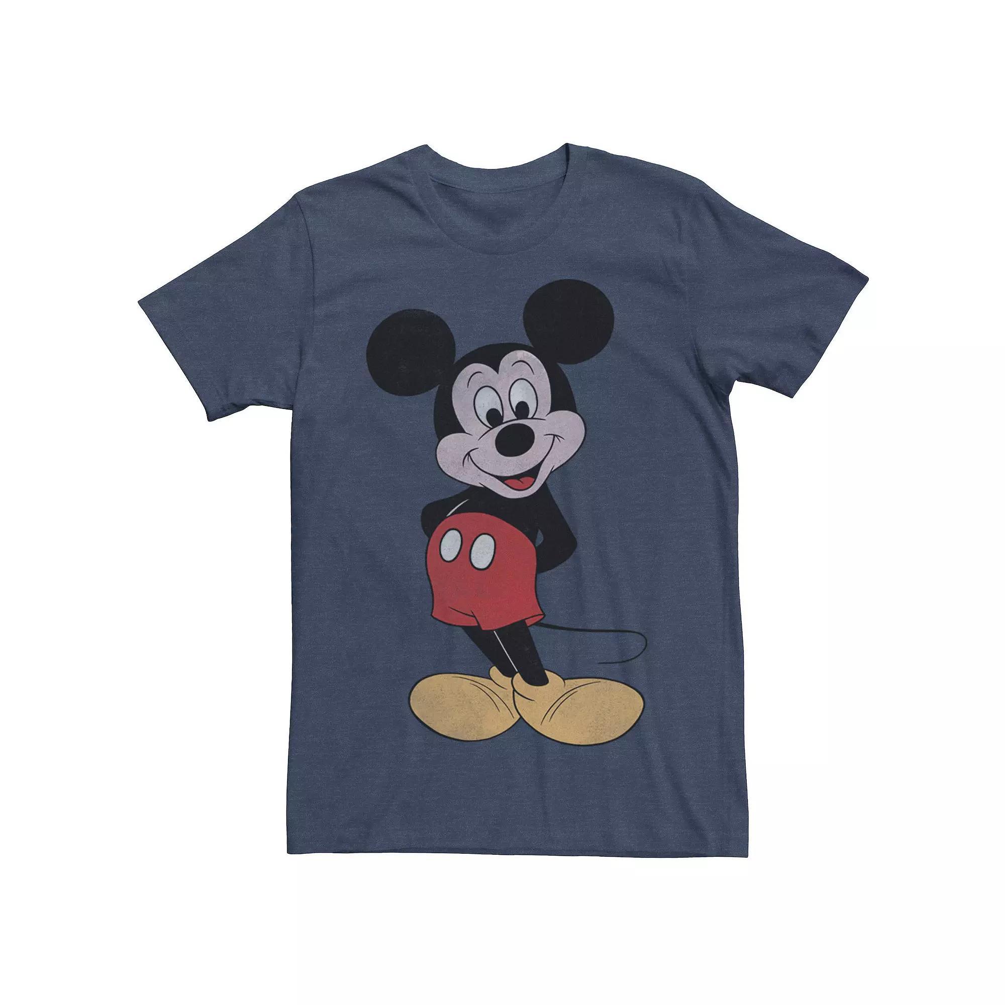 Disney's Mickey Mouse Vintage Mickey Pose Men's Tee, Size: XXL, Navy Grey Product Image