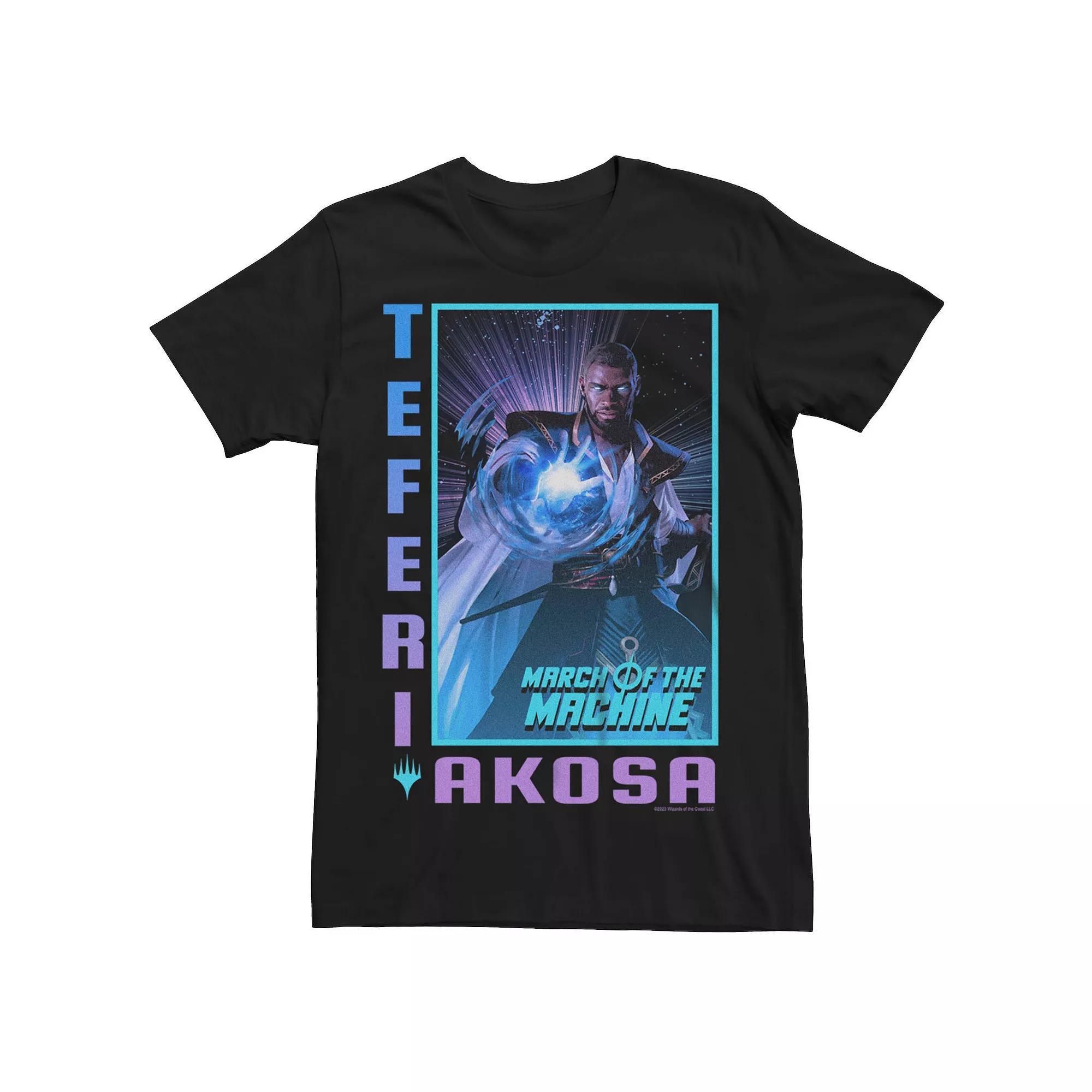 Men's Magic the Gathering March of the Machine Teferi Akosa Graphic Tee, Size: Large, Black Product Image
