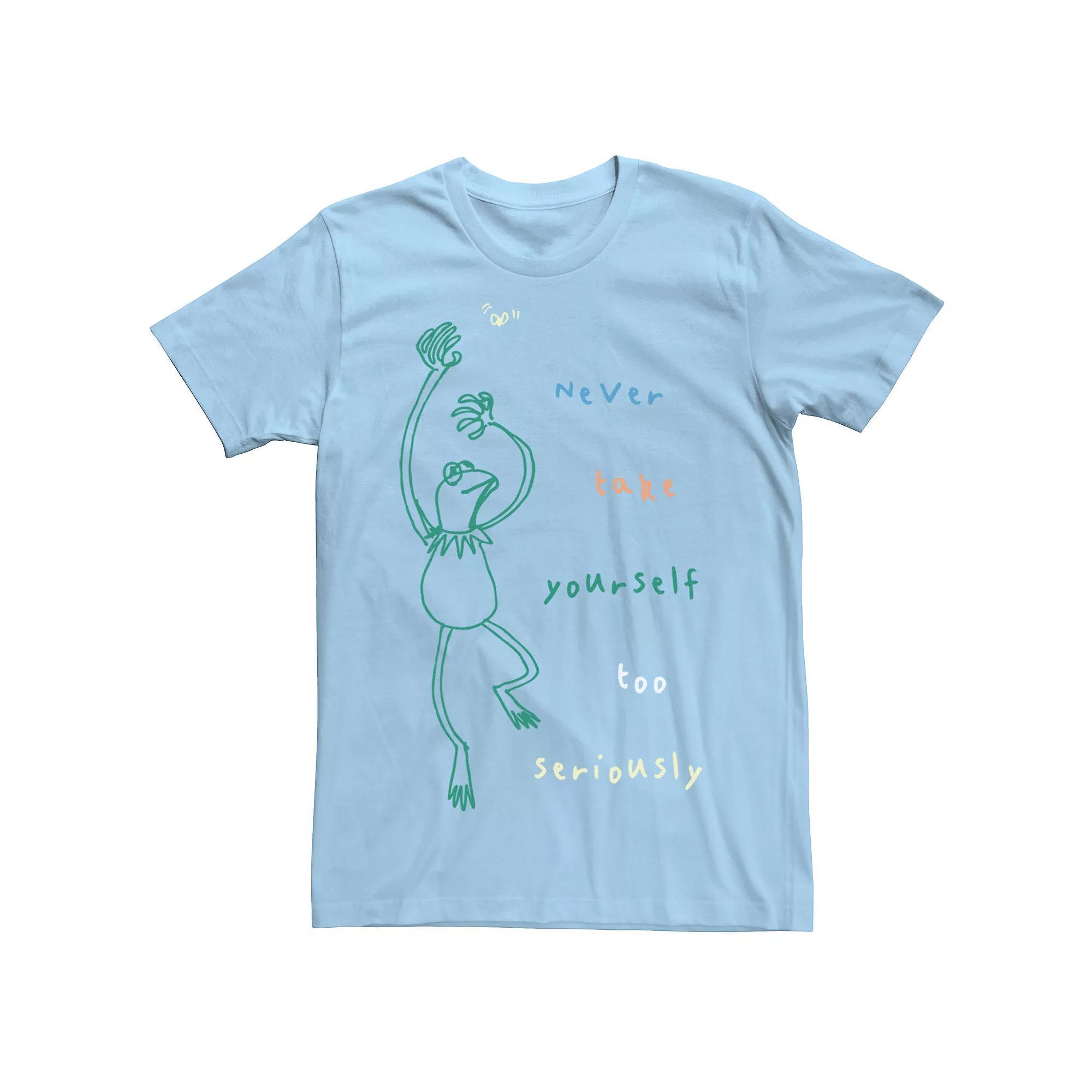 Men's Muppet Serious Doodle Line Art Tee, Size: XXL, Light Blue Product Image