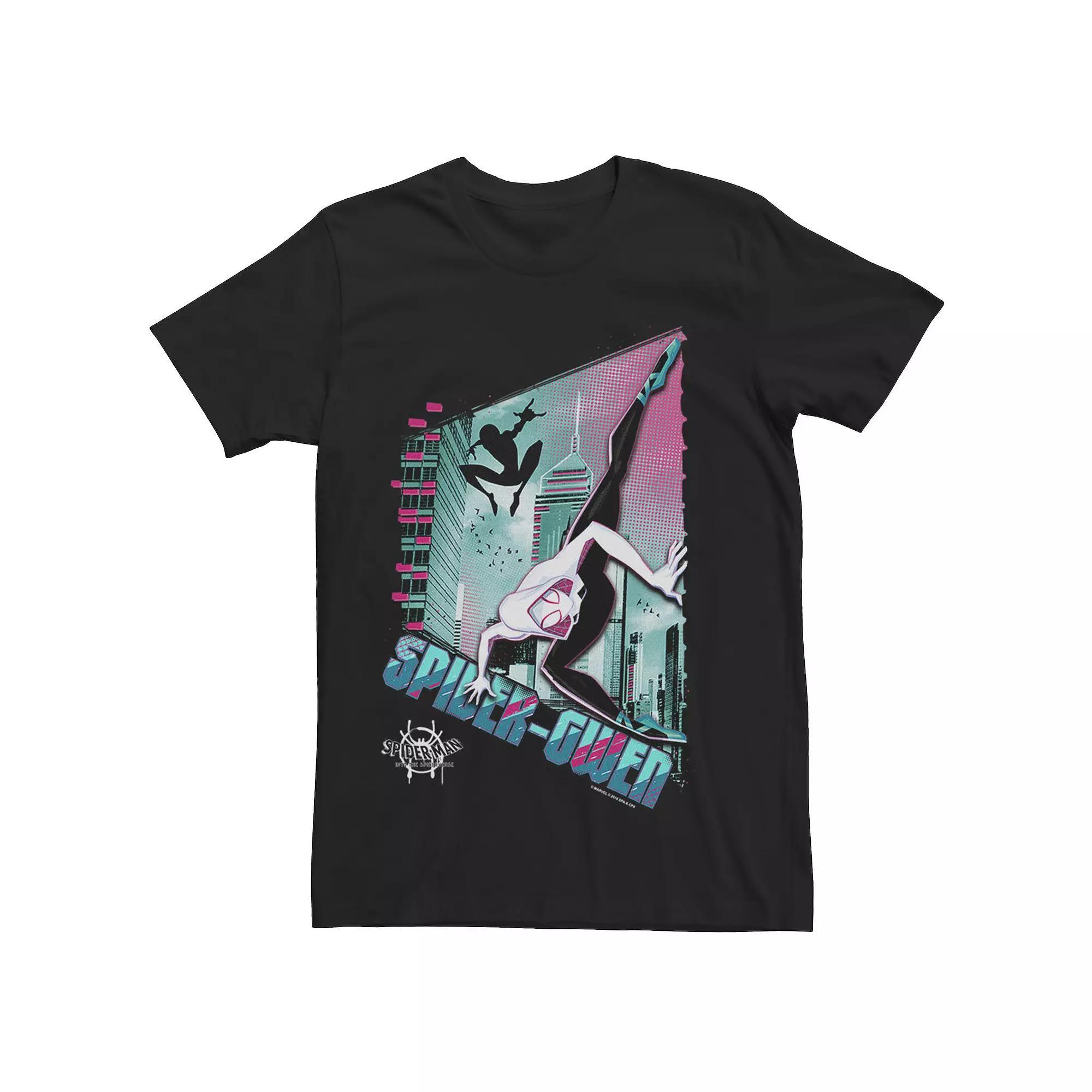 Men's Marvel Spiderverse Spider-Gwen City Pose Graphic Tee, Size: XXL, Black Product Image