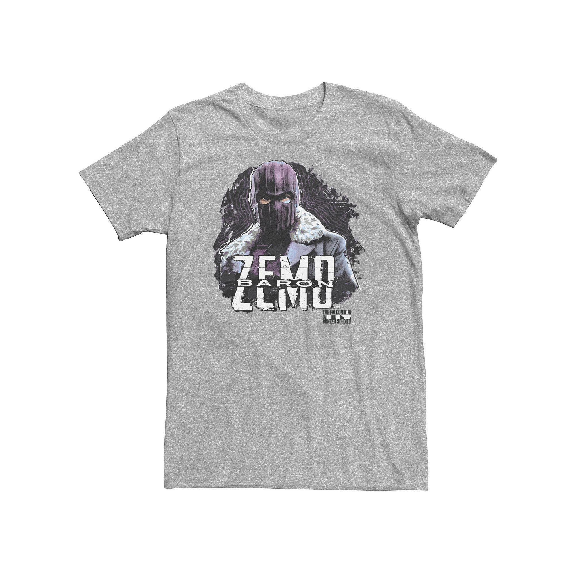 Big & Tall Marvel The Falcon And The Winter Soldier Baron Zemo Logo Tee, Men's, Size: 3XL Tall, Athletic Grey Product Image