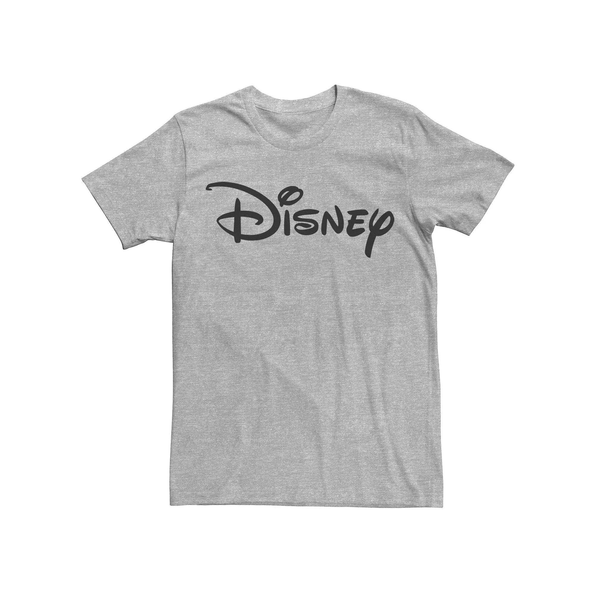 Disney's Logo Big Disney Men's Tee, Size: XL, Athletic Grey Product Image