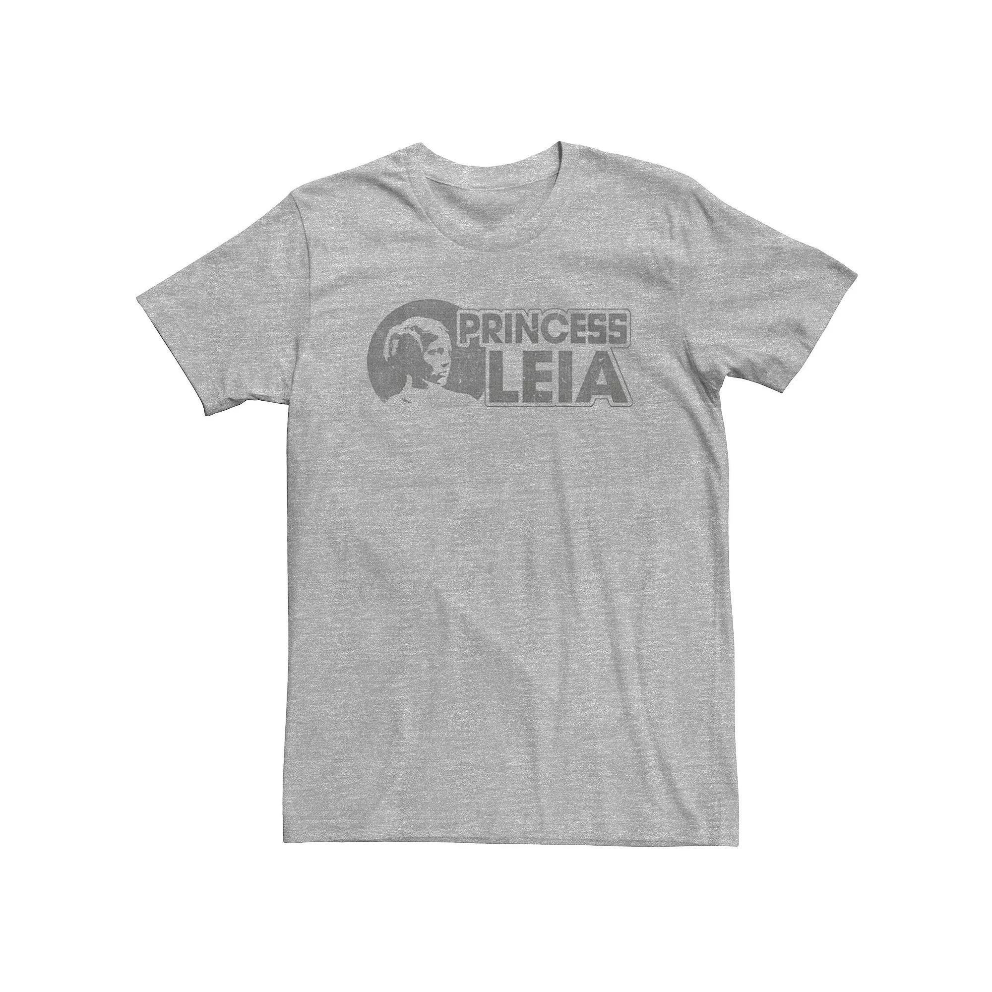 Big & Tall Star Wars Vintage Leia Panel Tee, Men's, Size: XXL Tall, Athletic Grey Product Image