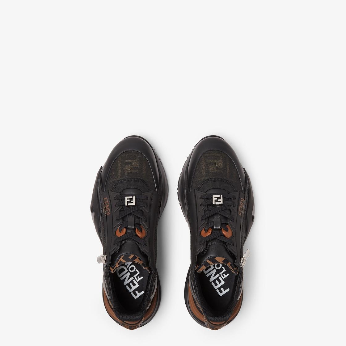 Fendi Flow SneakersBlack leather low-tops Product Image