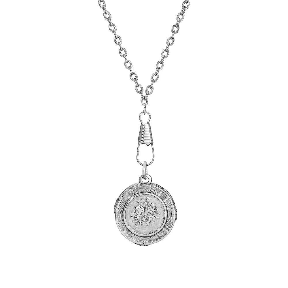 1928 Pendant Dime Holder Necklace, Womens, Gray Product Image