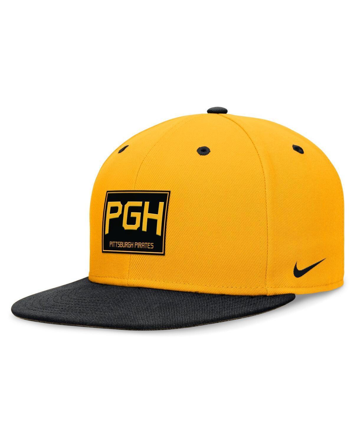 Men's Nike Gold/Black Pittsburgh Pirates City Connect True Fitted Hat, Size: 7 1/4 Product Image