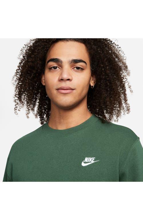 Men's Nike Club Fleece Crew, Size: Large, Dark Gray Grey Product Image