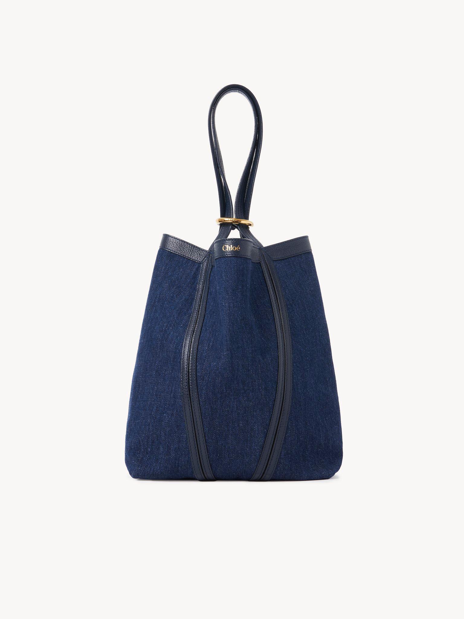 Chloé Spin tote bag in denim Product Image