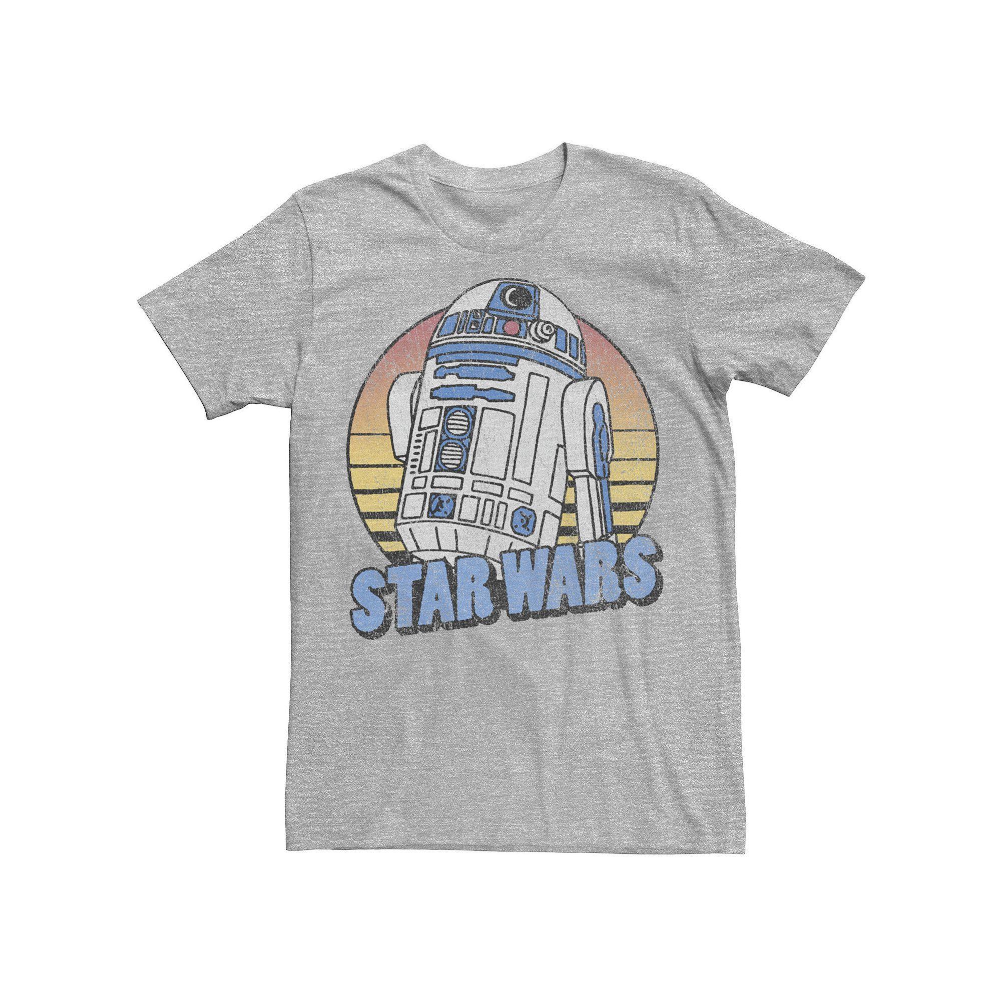 Men's Star Wars R2-D2 Retro Portrait Tee, Size: Small, Athletic Grey Product Image