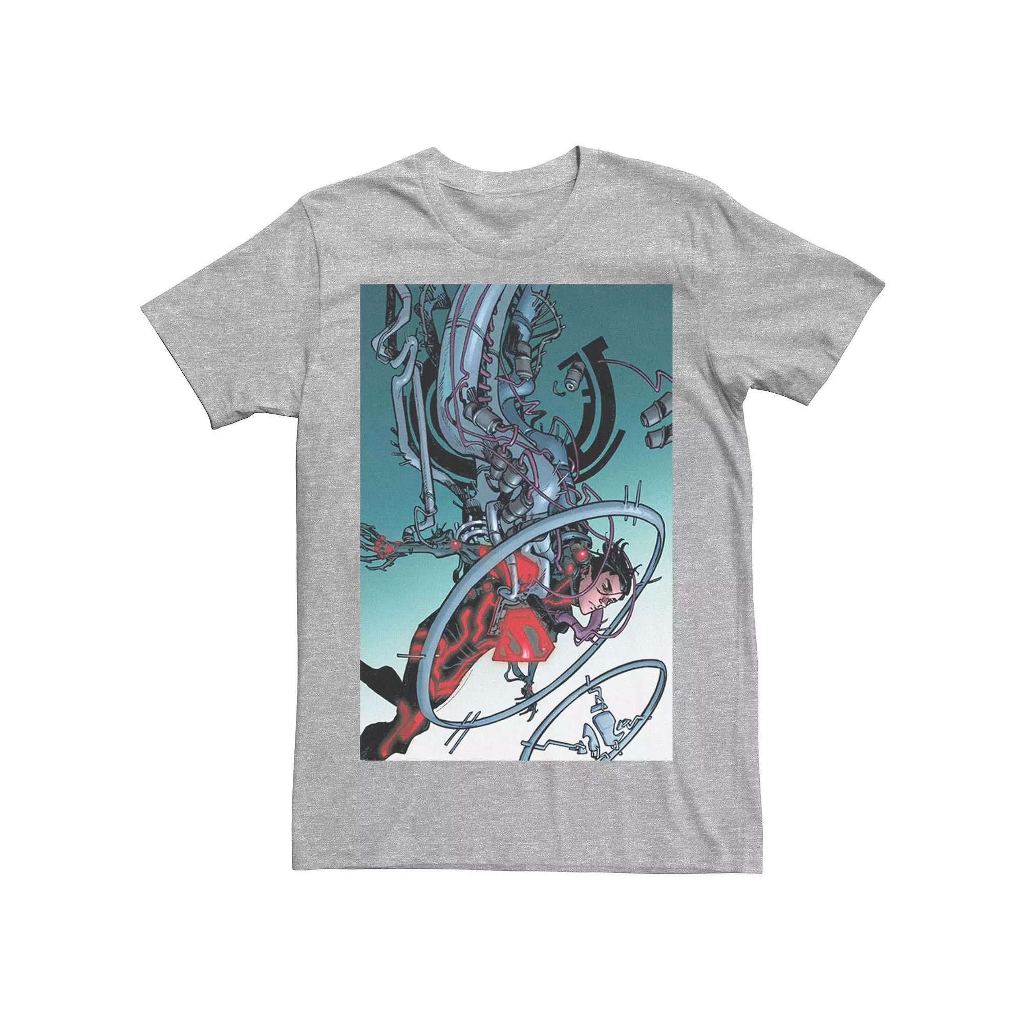 Men's DC Comics Superman Mechanics Comic Poster Tee, Size: Large, Athletic Grey Product Image