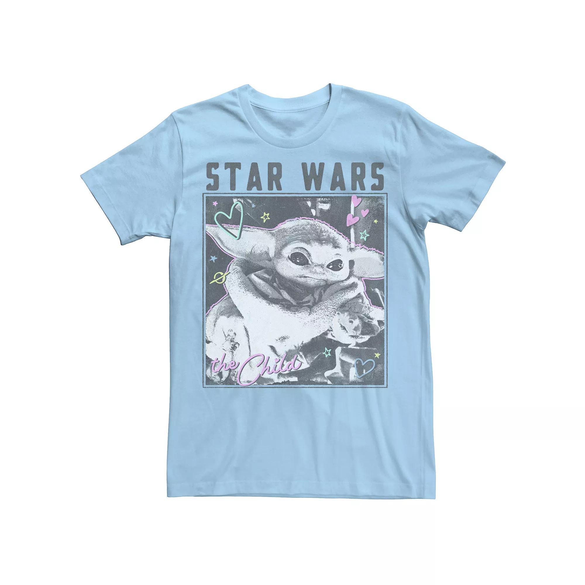 Men's Star Wars The Child Doodle Photo Tee, Size: XXL, Light Blue Product Image